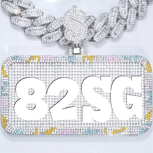 CUSTOM LETTER NECKLACE 3D COLORFUL SQUARE sold by The GUU Shop