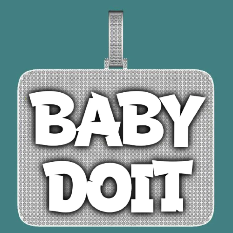 CUSTOM LETTER NECKLACE 3D BIG SQUARE sold by The GUU Shop