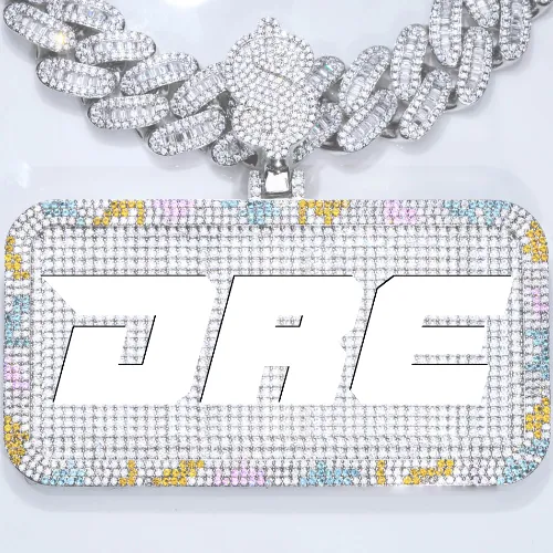 CUSTOM LETTER NECKLACE 3D COLORFUL SQUARE sold by The GUU Shop