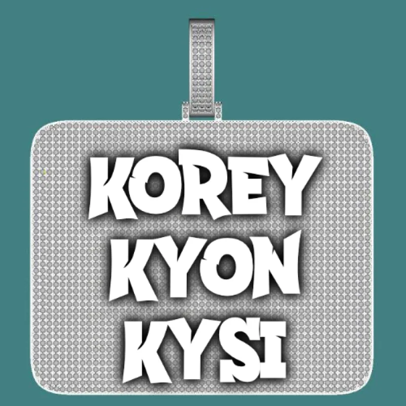 CUSTOM LETTER NECKLACE 3D BIG SQUARE sold by The GUU Shop