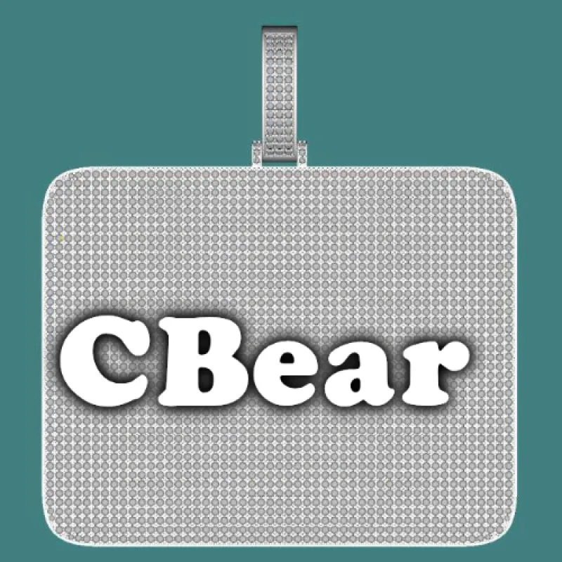 CUSTOM LETTER NECKLACE 3D BIG SQUARE sold by The GUU Shop