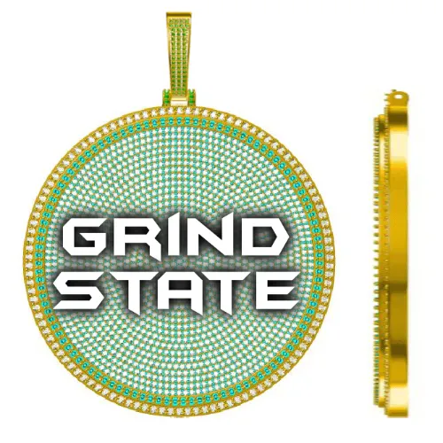 CUSTOM LETTER NECKLACE 3D BIG DISC sold by The GUU Shop