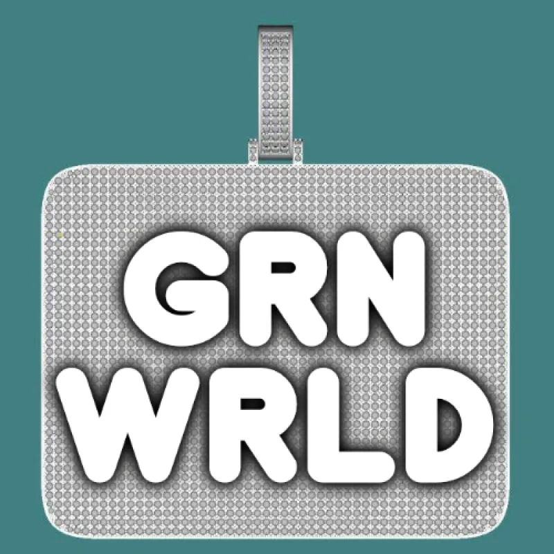 CUSTOM LETTER NECKLACE 3D BIG SQUARE sold by The GUU Shop