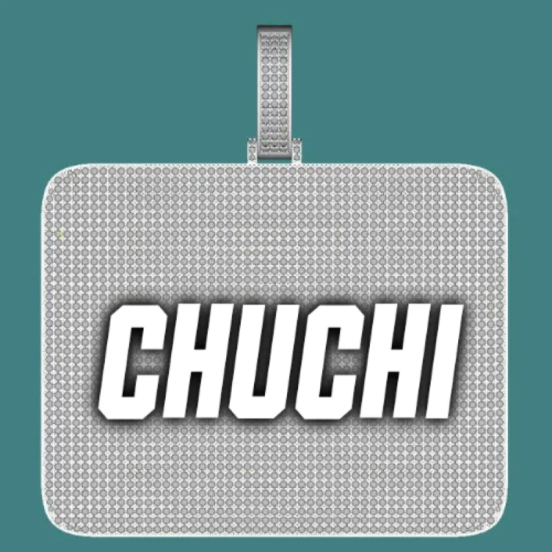 CUSTOM LETTER NECKLACE 3D BIG SQUARE made by The GUU Shop