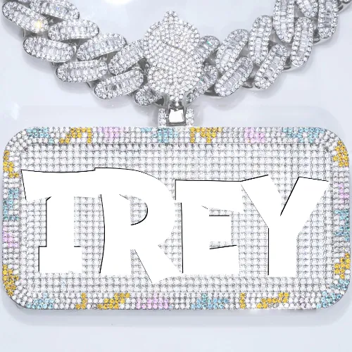 CUSTOM LETTER NECKLACE 3D COLORFUL SQUARE sold by The GUU Shop