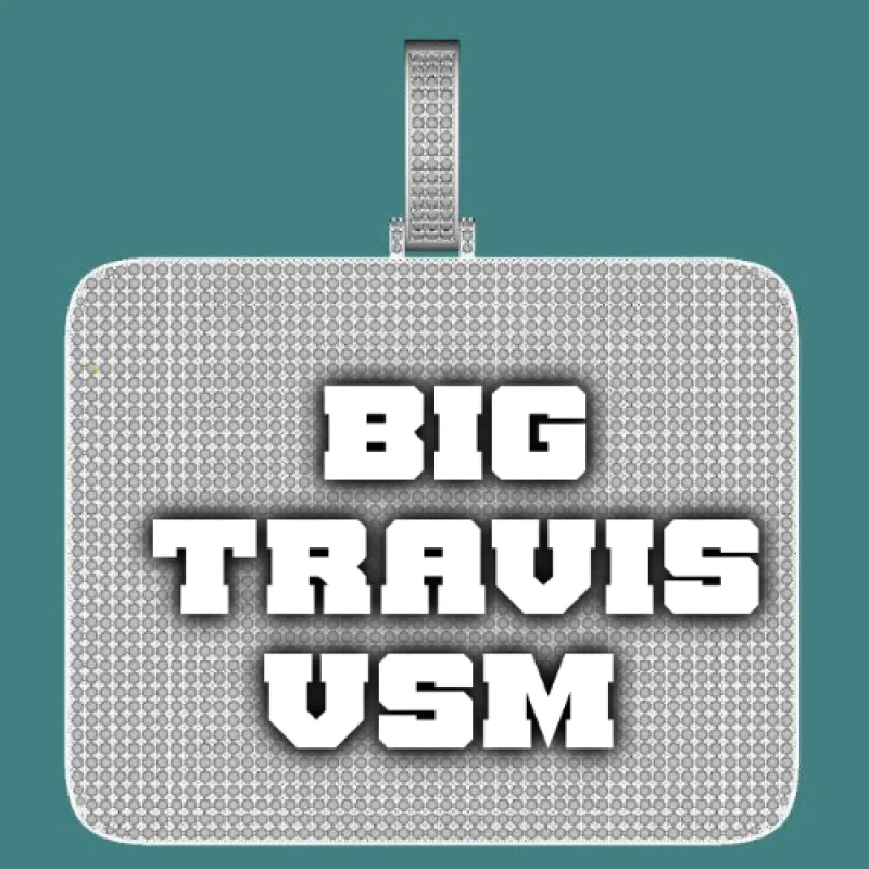 CUSTOM LETTER NECKLACE 3D BIG SQUARE sold by The GUU Shop