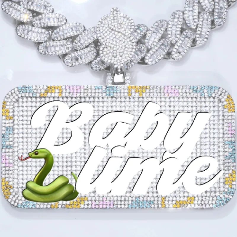 CUSTOM LETTER NECKLACE 3D COLORFUL SQUARE sold by The GUU Shop