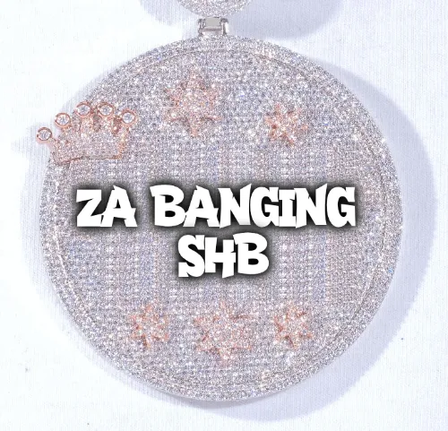 CUSTOM LETTER NECKLACE 3D BIG CROWN DISC sold by The GUU Shop