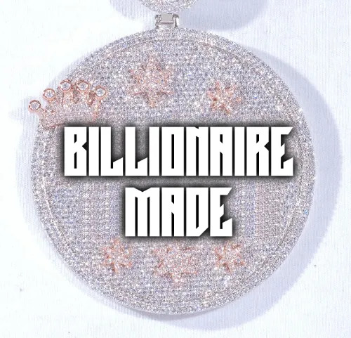 CUSTOM LETTER NECKLACE 3D BIG CROWN DISC sold by The GUU Shop