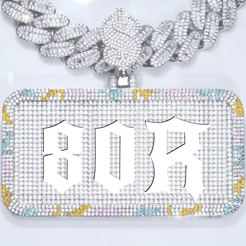 CUSTOM LETTER NECKLACE 3D COLORFUL SQUARE sold by The GUU Shop