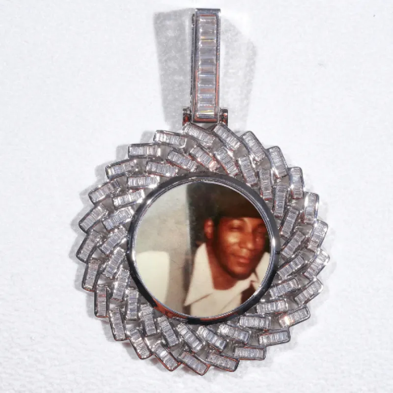 Large 3D Baguette Custom Picture Pendant sold by The GUU Shop