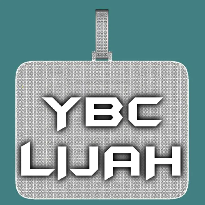 CUSTOM LETTER NECKLACE 3D BIG SQUARE sold by The GUU Shop