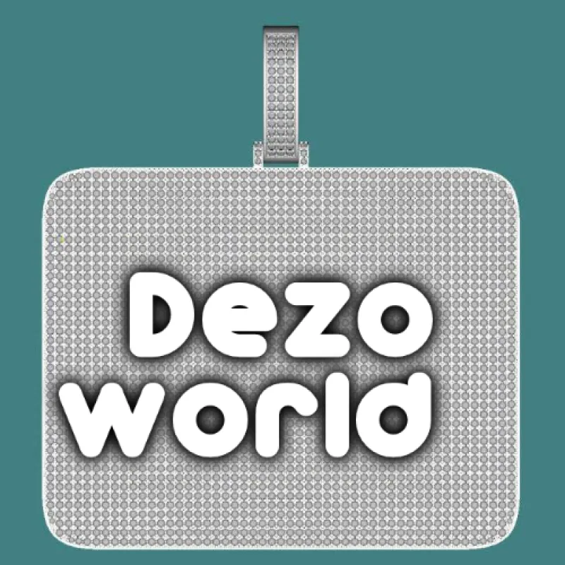 CUSTOM LETTER NECKLACE 3D BIG SQUARE sold by The GUU Shop