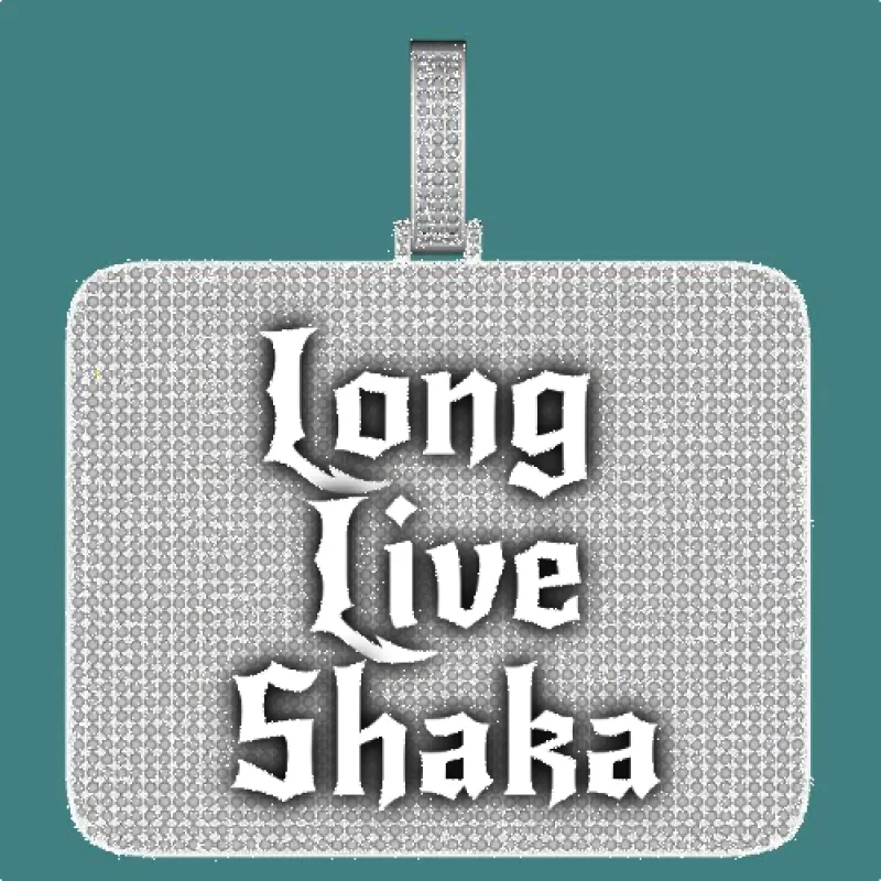 CUSTOM LETTER NECKLACE 3D BIG SQUARE sold by The GUU Shop