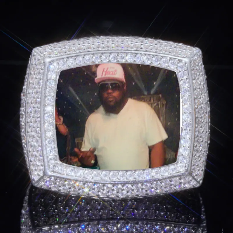 3D CUSTOM PICTURE ICED RING sold by The GUU Shop