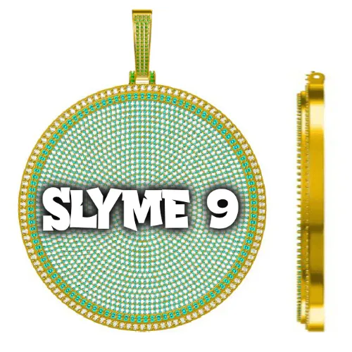 CUSTOM LETTER NECKLACE 3D BIG DISC sold by The GUU Shop