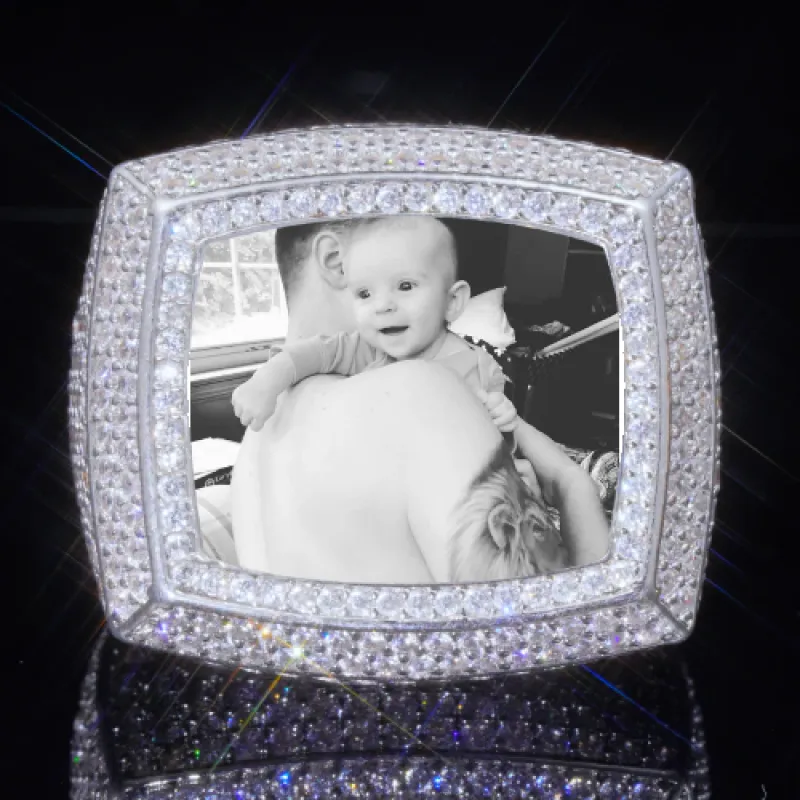 3D CUSTOM PICTURE ICED RING sold by The GUU Shop