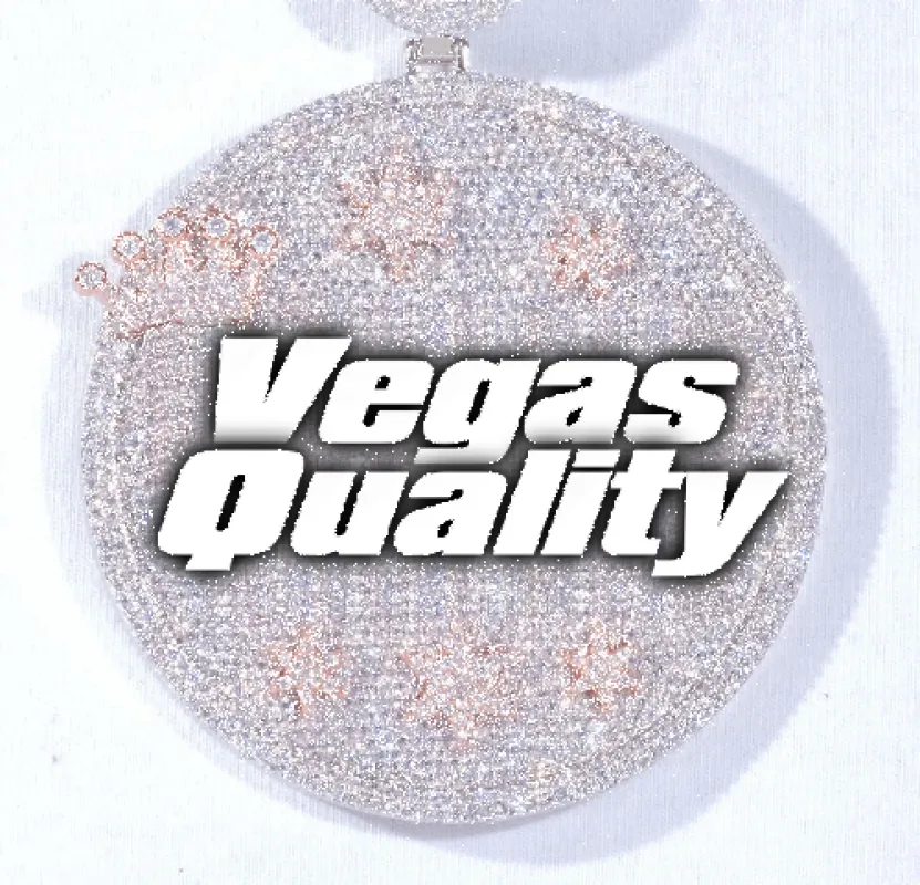 CUSTOM LETTER NECKLACE 3D BIG CROWN DISC sold by The GUU Shop