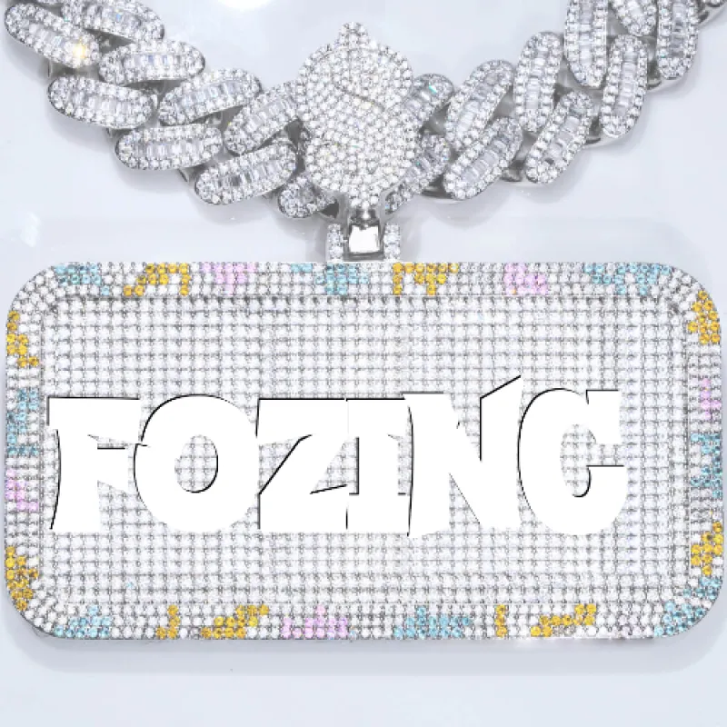 CUSTOM LETTER NECKLACE 3D COLORFUL SQUARE sold by The GUU Shop