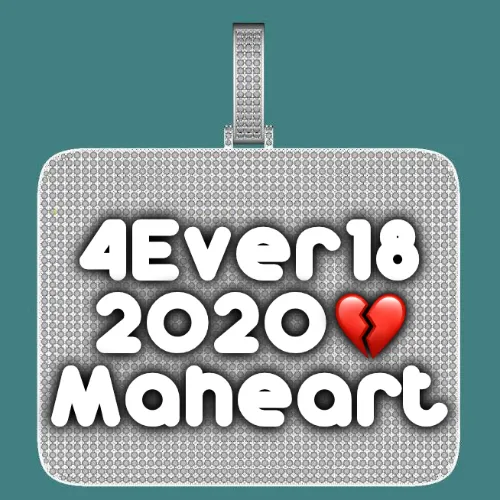 CUSTOM LETTER NECKLACE 3D BIG SQUARE sold by The GUU Shop