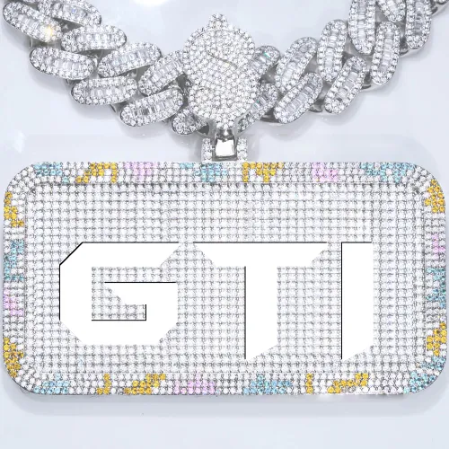 CUSTOM LETTER NECKLACE 3D COLORFUL SQUARE sold by The GUU Shop