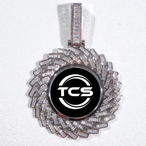 Large 3D Baguette Custom Picture Pendant sold by The GUU Shop