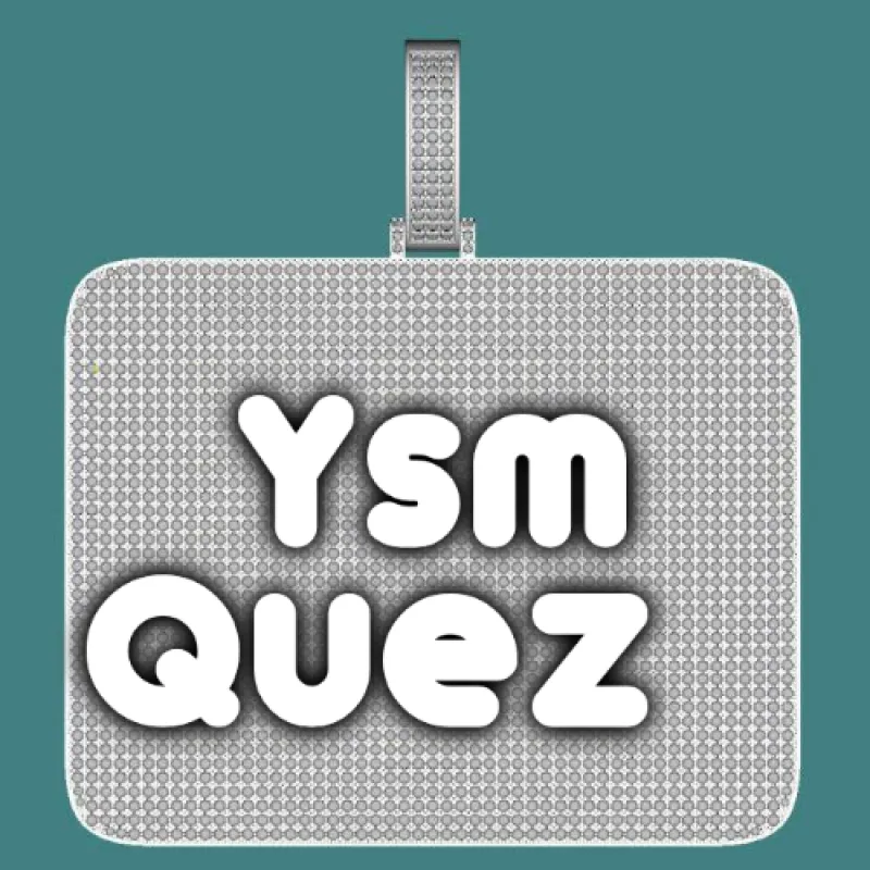 CUSTOM LETTER NECKLACE 3D BIG SQUARE sold by The GUU Shop