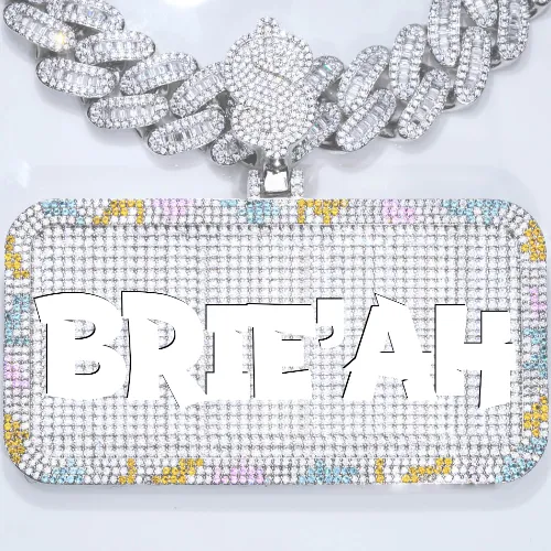 CUSTOM LETTER NECKLACE 3D COLORFUL SQUARE sold by The GUU Shop