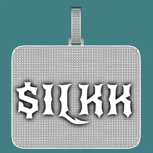 CUSTOM LETTER NECKLACE 3D BIG SQUARE sold by The GUU Shop