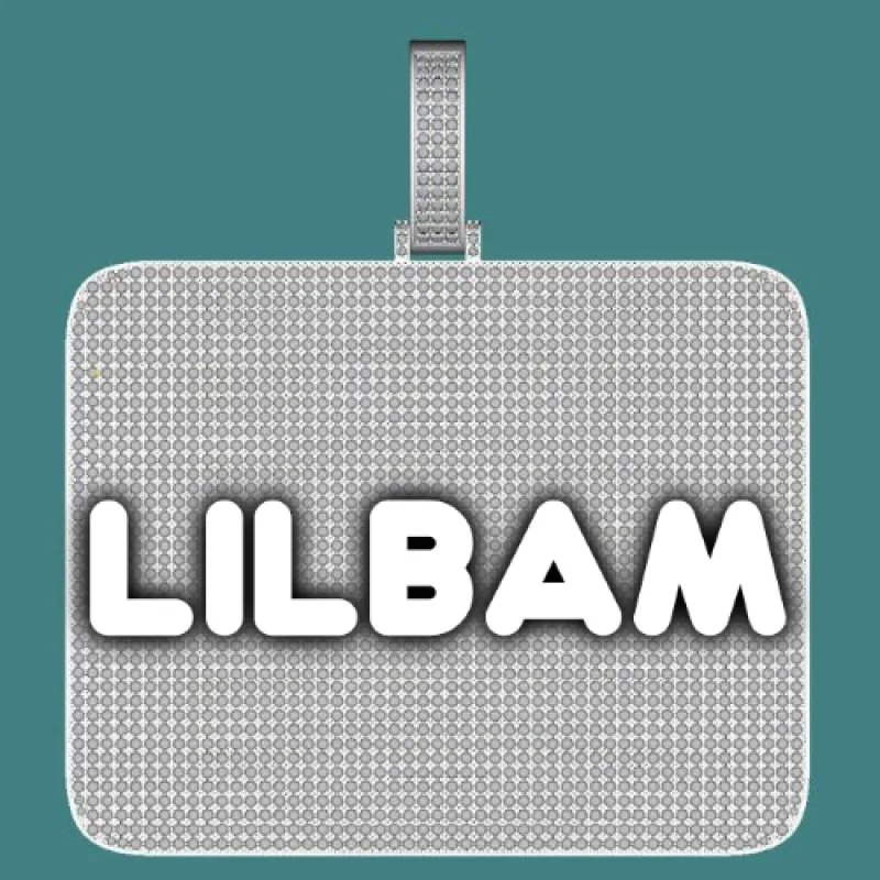 CUSTOM LETTER NECKLACE 3D BIG SQUARE sold by The GUU Shop