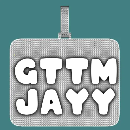 CUSTOM LETTER NECKLACE 3D BIG SQUARE sold by The GUU Shop