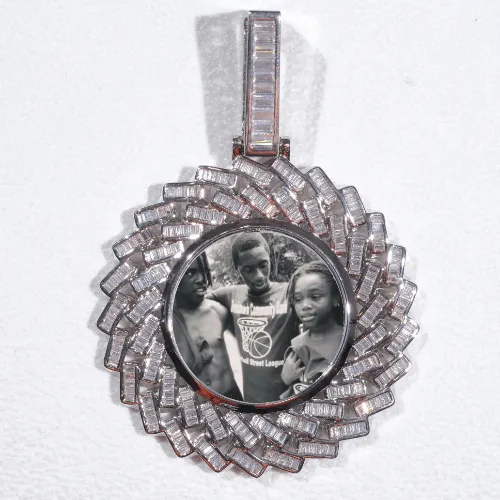 Large 3D Baguette Custom Picture Pendant sold by The GUU Shop