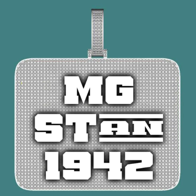 CUSTOM LETTER NECKLACE 3D BIG SQUARE sold by The GUU Shop