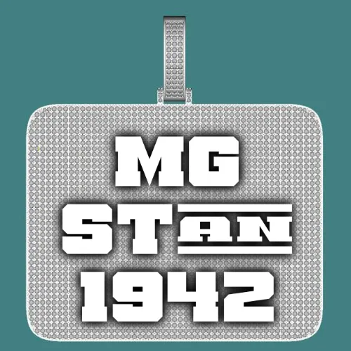 CUSTOM LETTER NECKLACE 3D BIG SQUARE sold by The GUU Shop