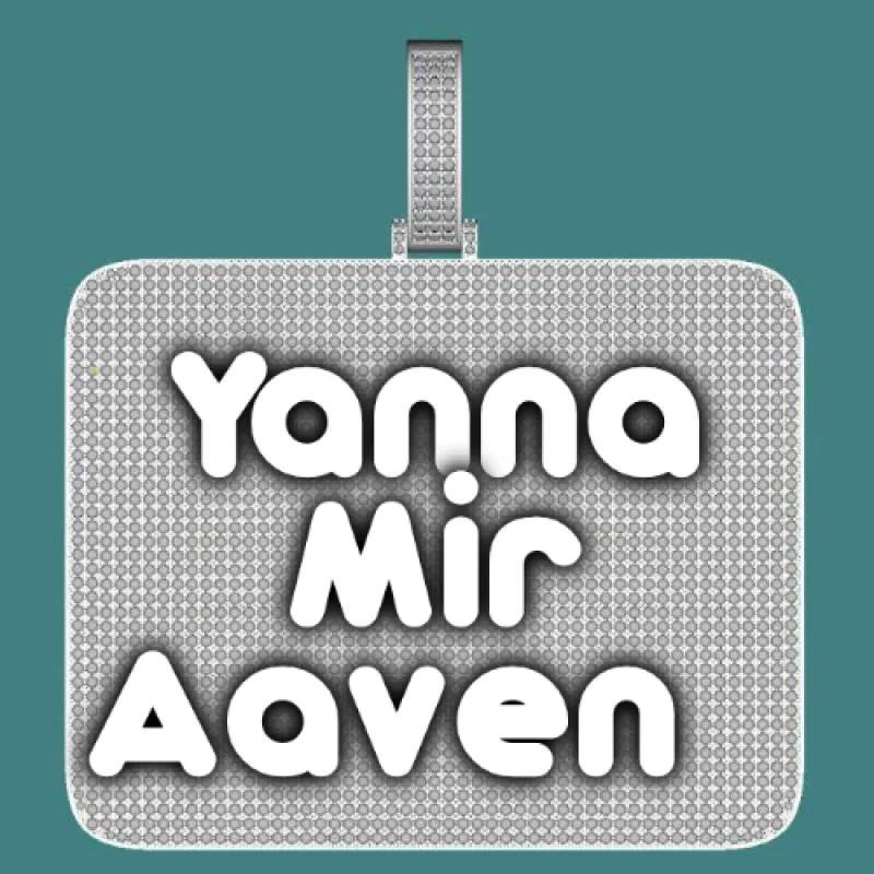 CUSTOM LETTER NECKLACE 3D BIG SQUARE sold by The GUU Shop