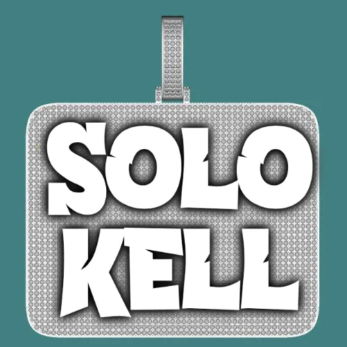 CUSTOM LETTER NECKLACE 3D BIG SQUARE sold by The GUU Shop