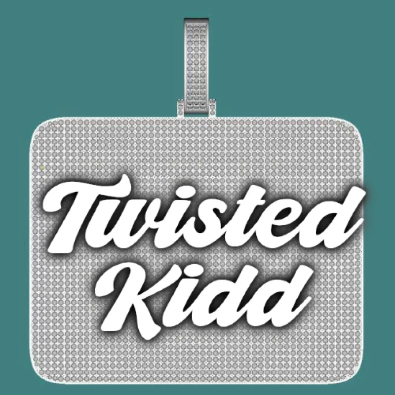 CUSTOM LETTER NECKLACE 3D BIG SQUARE sold by The GUU Shop