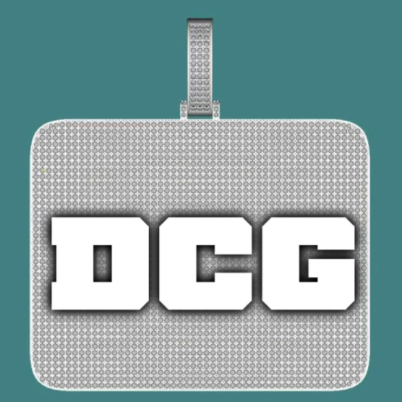 CUSTOM LETTER NECKLACE 3D BIG SQUARE sold by The GUU Shop