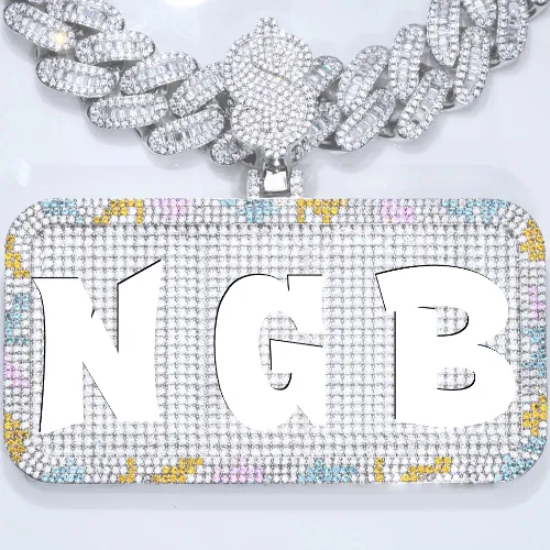 CUSTOM LETTER NECKLACE 3D COLORFUL SQUARE sold by The GUU Shop