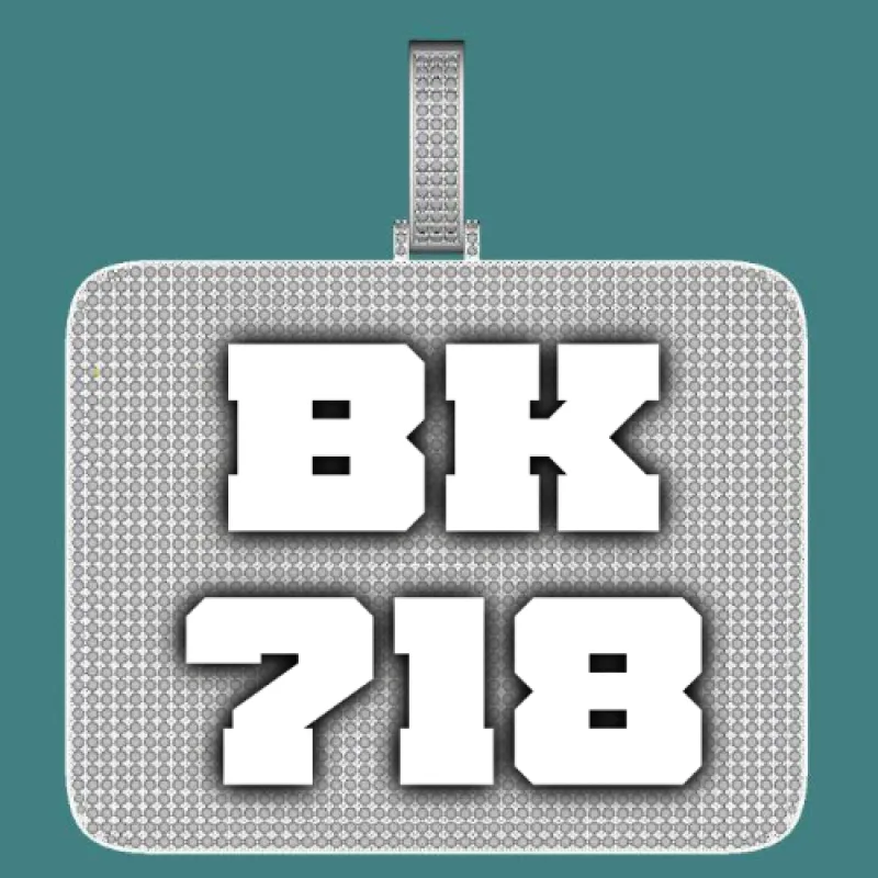 CUSTOM LETTER NECKLACE 3D BIG SQUARE sold by The GUU Shop