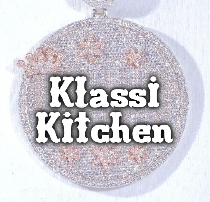 CUSTOM LETTER NECKLACE 3D BIG CROWN DISC sold by The GUU Shop