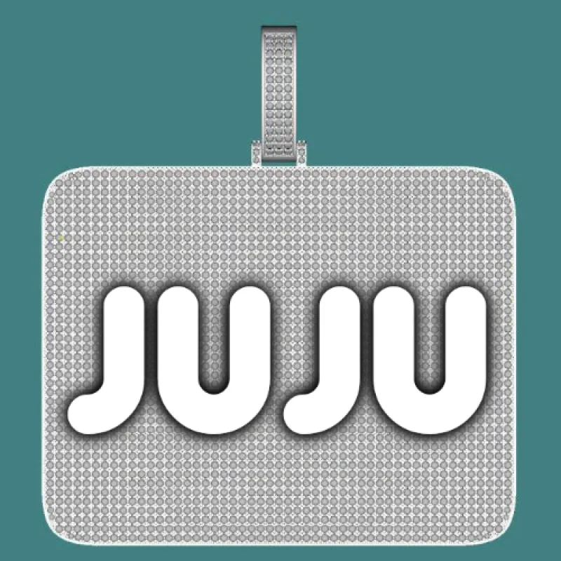 CUSTOM LETTER NECKLACE 3D BIG SQUARE sold by The GUU Shop