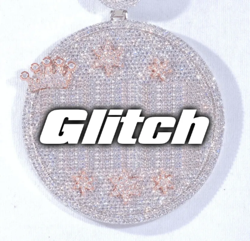 CUSTOM LETTER NECKLACE 3D BIG CROWN DISC made by The GUU Shop