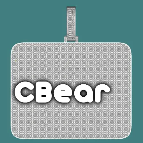 CUSTOM LETTER NECKLACE 3D BIG SQUARE sold by The GUU Shop