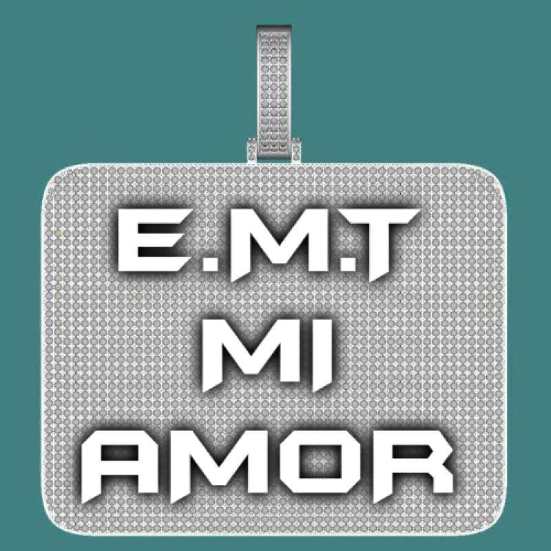 CUSTOM LETTER NECKLACE 3D BIG SQUARE sold by The GUU Shop