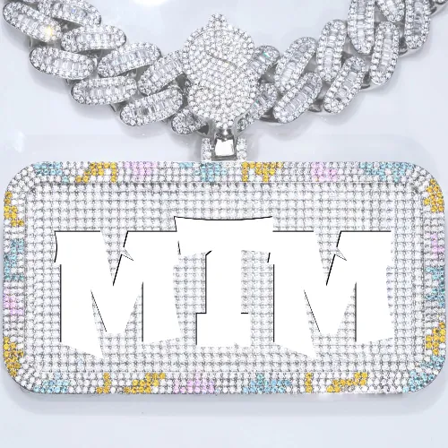 CUSTOM LETTER NECKLACE 3D COLORFUL SQUARE sold by The GUU Shop