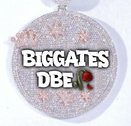 CUSTOM LETTER NECKLACE 3D BIG CROWN DISC sold by The GUU Shop