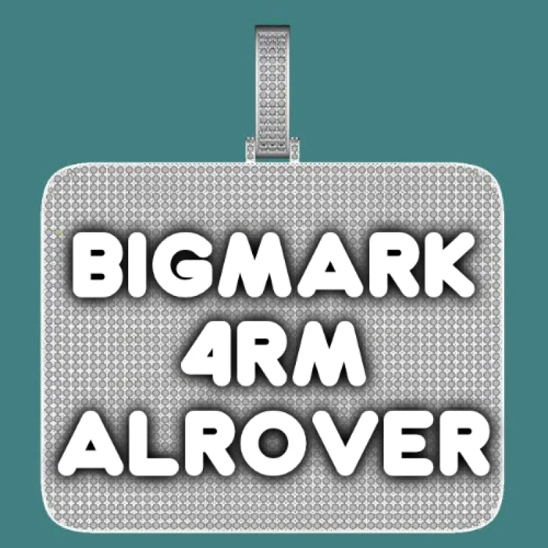 CUSTOM LETTER NECKLACE 3D BIG SQUARE sold by The GUU Shop