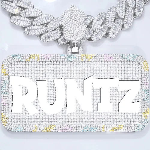 CUSTOM LETTER NECKLACE 3D COLORFUL SQUARE sold by The GUU Shop