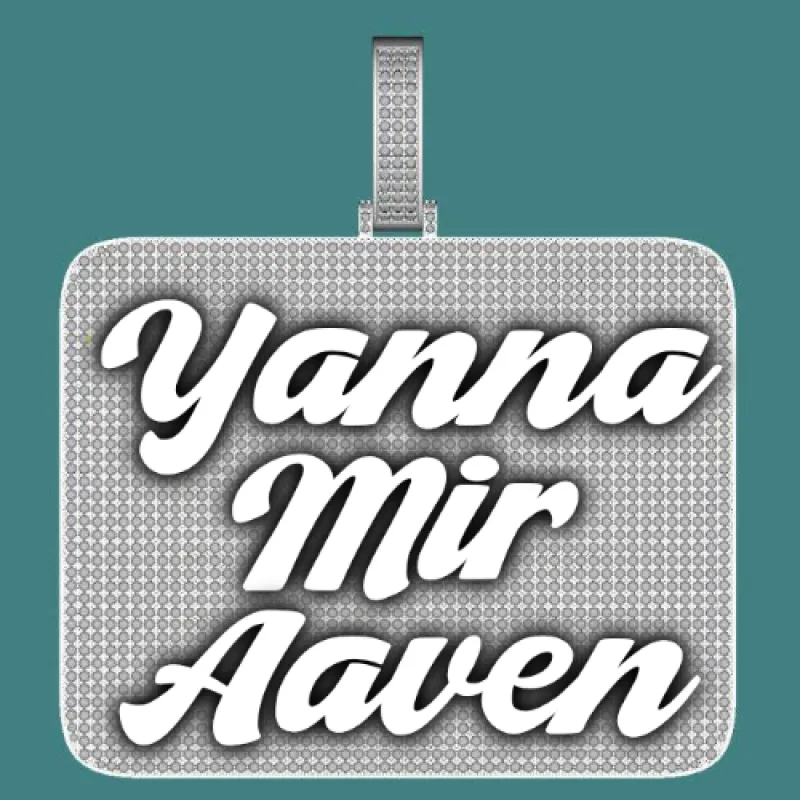 CUSTOM LETTER NECKLACE 3D BIG SQUARE sold by The GUU Shop